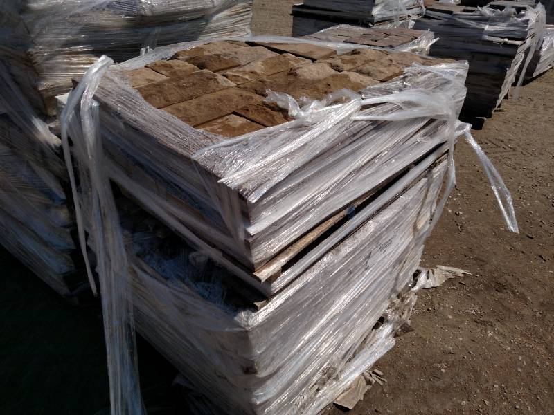 (2) Pallets of Artisana Free Standing Wall Block