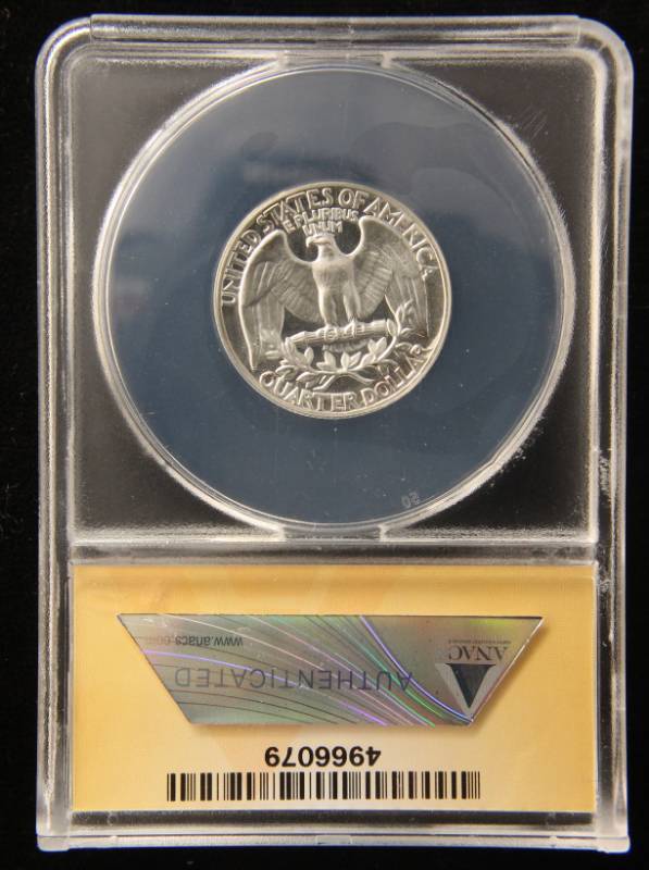 1956 PROOF WASHINGTON QUARTER PF66 OBV CAMEO ANACS