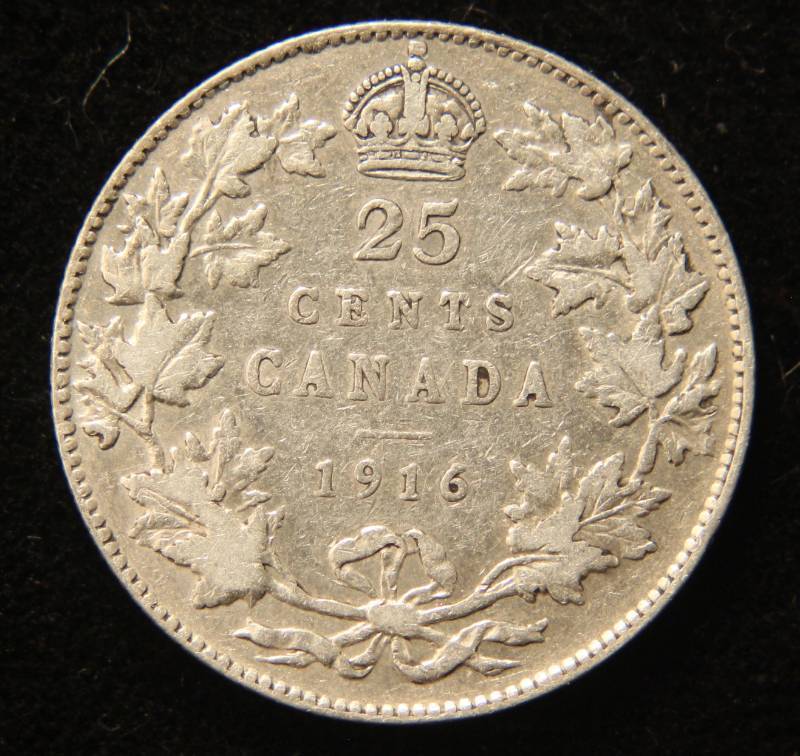 1916 CANADA SILVER QUARTER