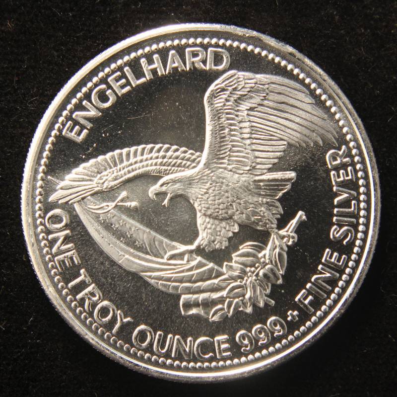 1 TROY OZ. .999 FINE SILVER 1984 ENGELHARD AMERICAN PROSPECTOR