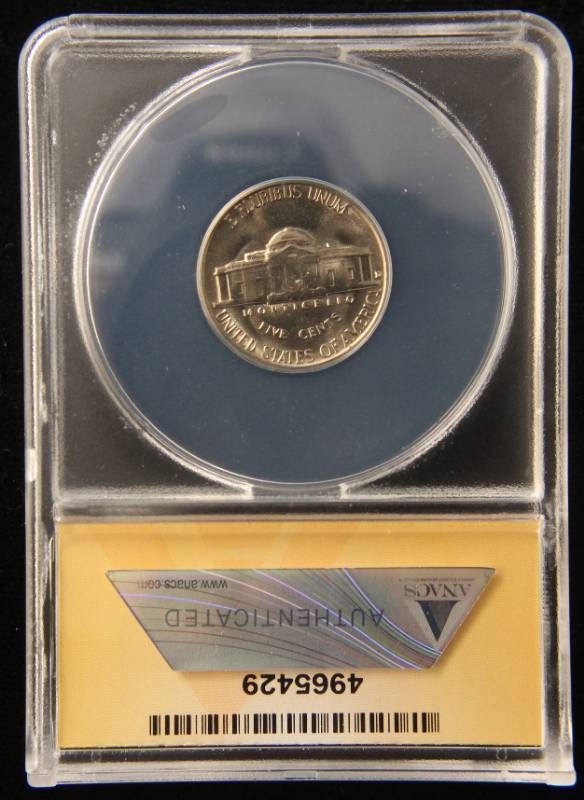 1957-D JEFFERSON NICKEL MS65 ANACS