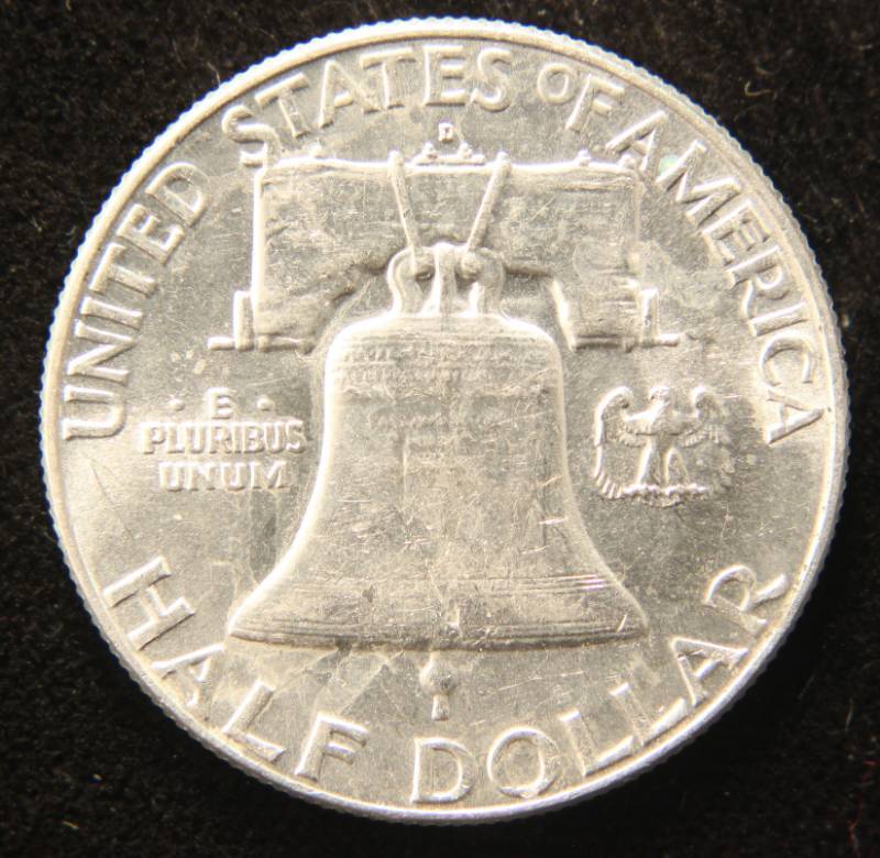 1963-D FRANKLIN SILVER HALF DOLLAR BU-UNC