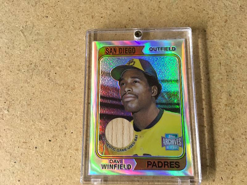 Dave Winfield Game Used Bat Refractor Card