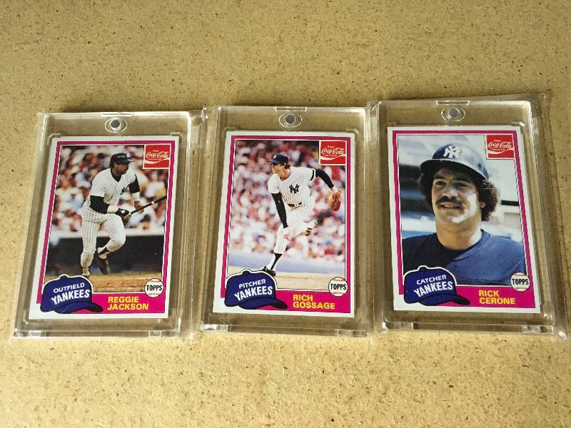 1981 Topps Coca-Cola Yankees Cards