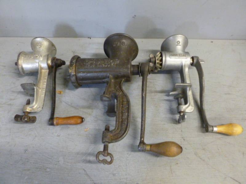 lot 174 image: Vintage Meat Grinders
