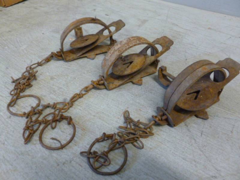 lot 240 image: Vintage Traps