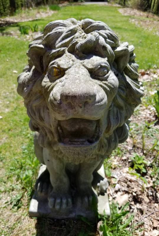 lot 103 image: Pair of Outdoor Lion Sculptures
