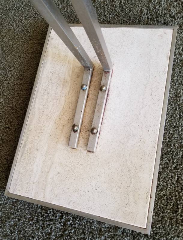 lot 22 image: Stainless Steel and Granite Art Easel