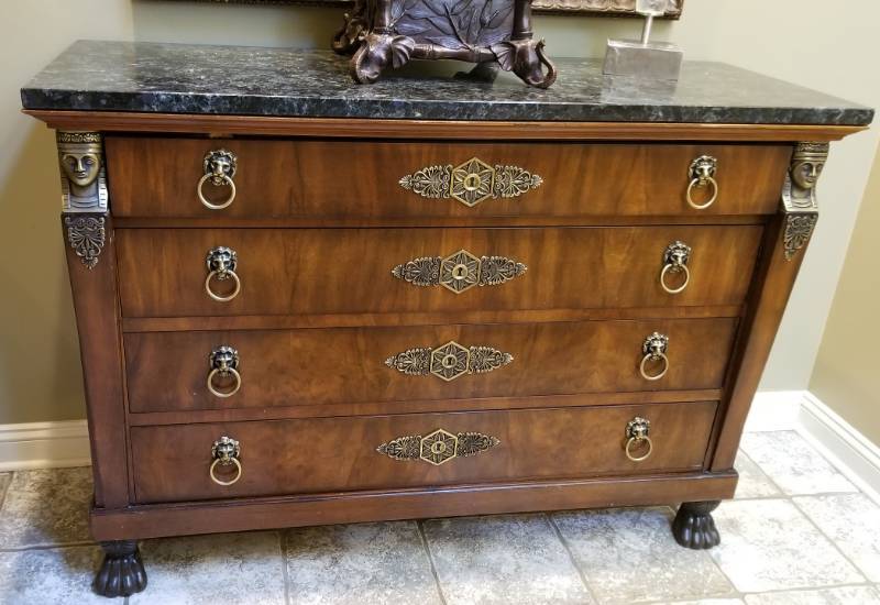 Henredon Granite Top Mahogany Dresser Minnetrista Country Estate