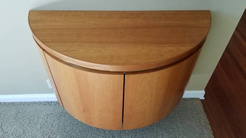 lot 45 image: Demilune Half Round Wall Mount Cabinet, 2 of 2
