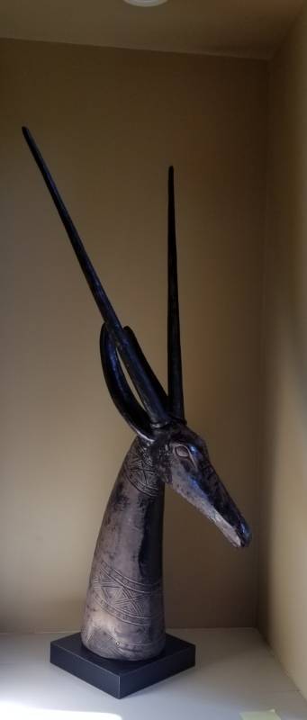 lot 23 image: African Inspired Antelope Bust