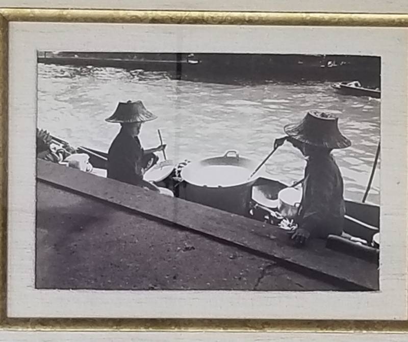 lot 197 image: Set of 3 Framed Sepia Prints of Thailand