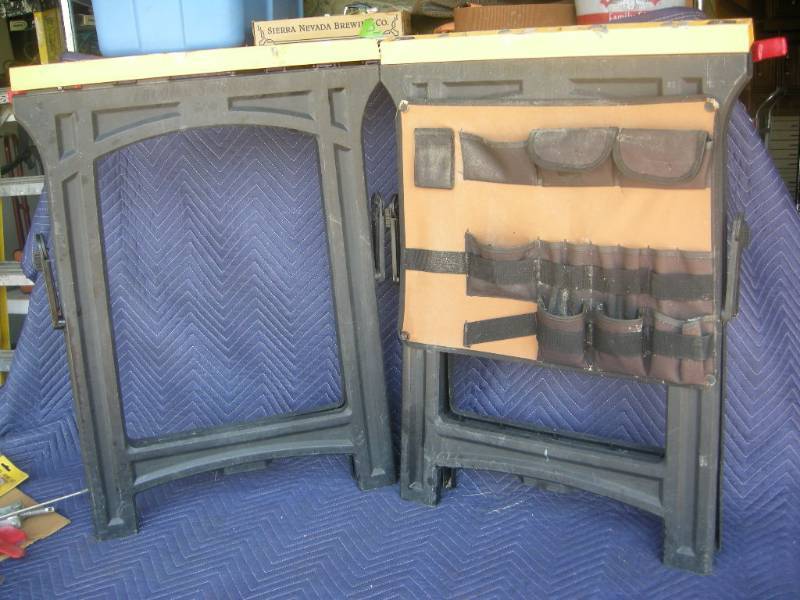 lot 20 image: Pair Folding Saw Horses