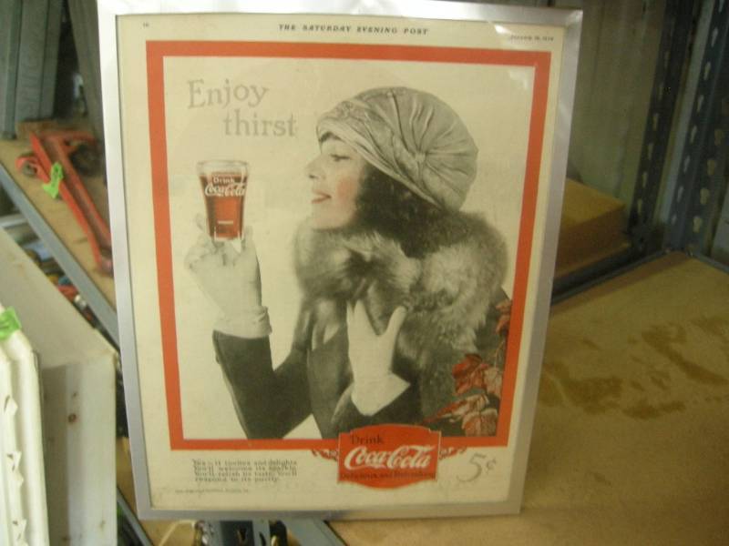 lot 68 image: Antique CocaCola Print