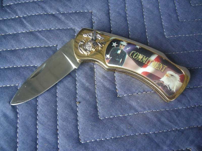 lot 100 image: Marine Corp Commitment Commemorative Knife