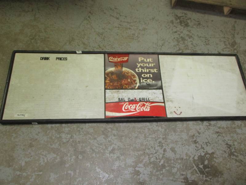 lot 11 image: Coca Cola Sign Needs to be Cleaned