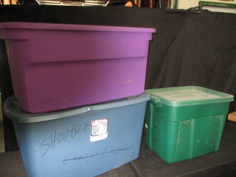 lot 56 image: 3 Tubs 2 Large and one Regular Size