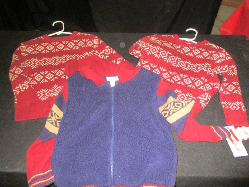 lot 94 image: New Cat and Jack Sweaters  2T and 4T