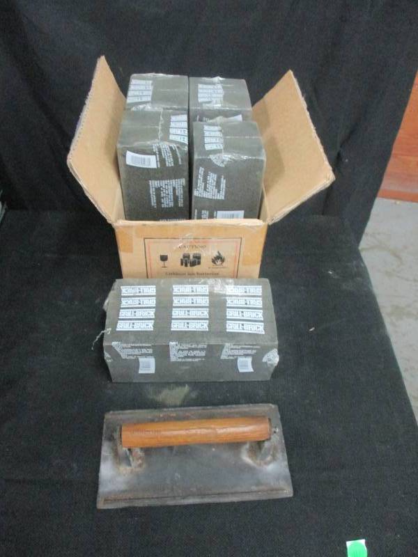 lot 111 image: Grill Cleaner Blocks and Hamburger Press