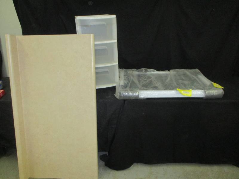 lot 136 image: Window see measurements, 48x25 Counter top and Starage Cabinet with drawers