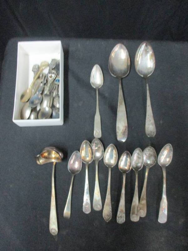 lot 141 image: Silverware The ones might be sterling but have different marking see pics