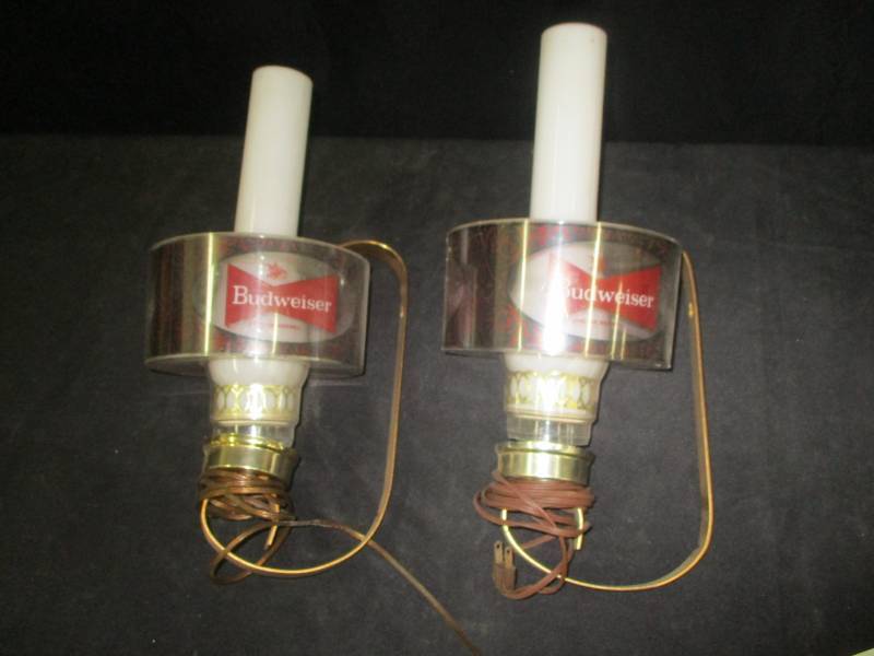 lot 150 image: Budweiser Wall Mounted Lamps