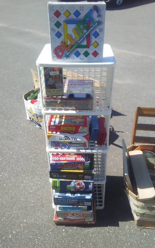 lot 22 image: White Shelf With Lots Of Assorted Games (Some New)