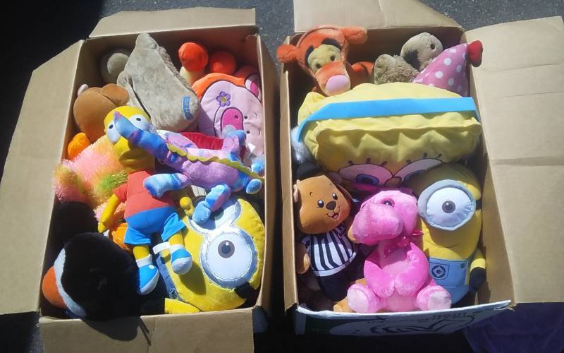 lot 23 image: 2-Large Boxes Of Clean Stuffed Animals
