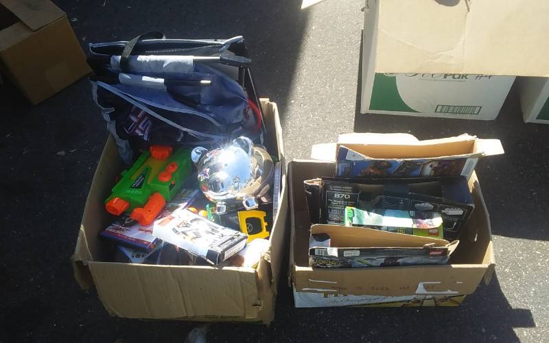 lot 24 image: 2-Boxes Of Toys, Trucks, Tractors, Legos