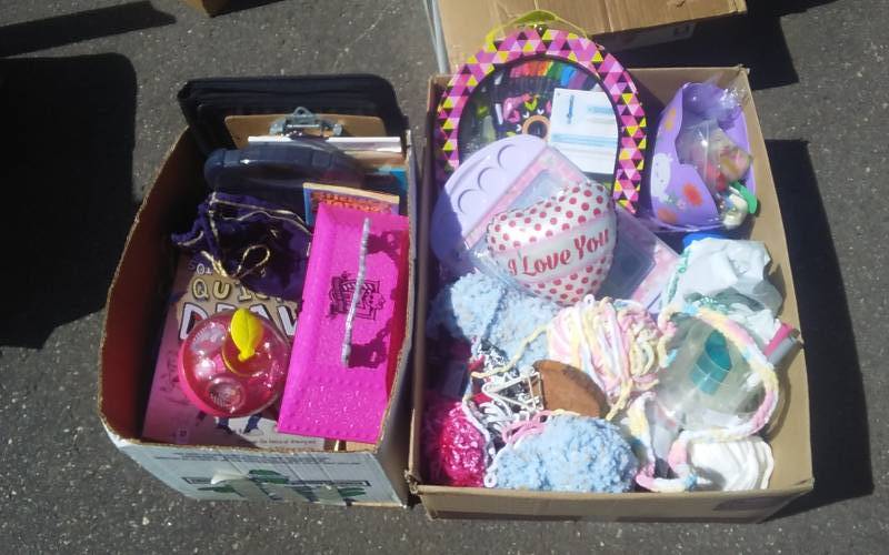 lot 25 image: 2-Boxes Of Crafts, Beading, Drawing, Stickers, New Yarn Skeins, More