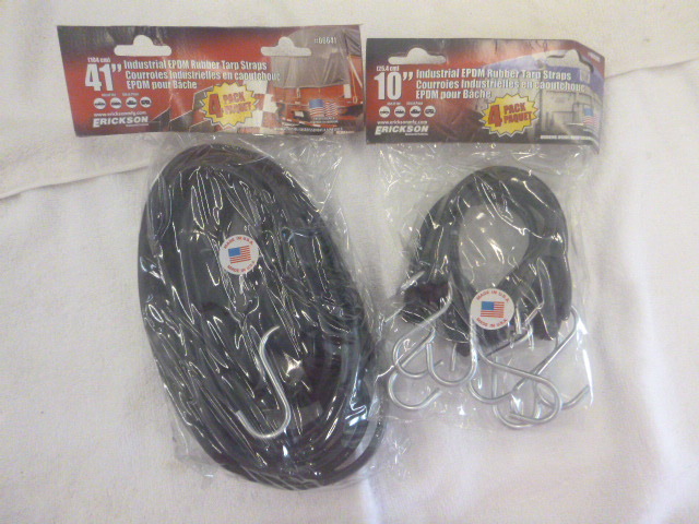 lot 25 image: 2 Packs of Erickson Industrial EPDM Rubber Tarp Straps