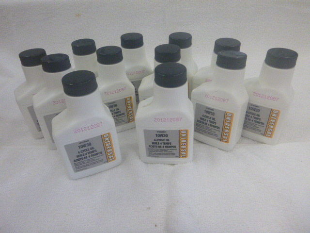lot 34 image: 12 Bottles of Universal 10W30 4-Cycle Oil