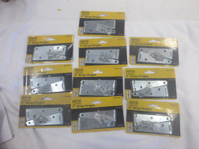 lot 76 image: 10 Packs of Project Pro Strap Hinges