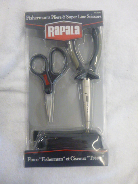 lot 105 image: Rapala Fishermans Pliers and Super Line Scissors