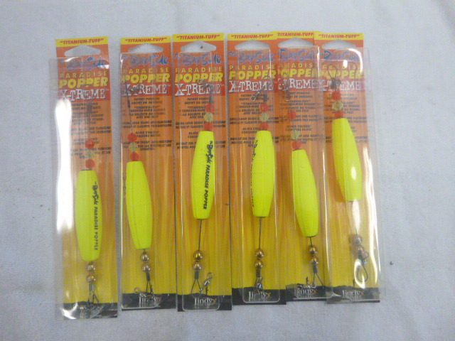 lot 129 image: 6 Lindy Paradise Popper Bobbers