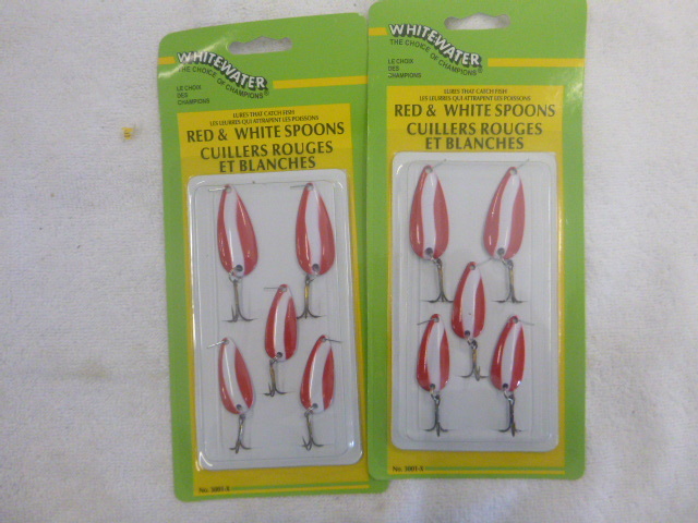 lot 136 image: 2 Packs of Whitewater Red & White Spoons