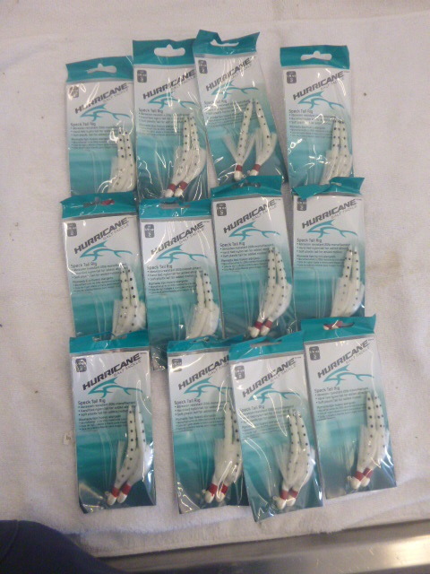 lot 154 image: 12 Packs of Hurricane Speck Tail Rigs