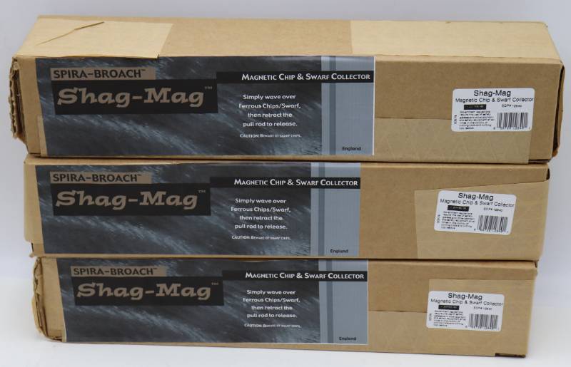 lot 35 image: Lot of (3) Shag Mag Magnetic Chip & Swarf Collectors