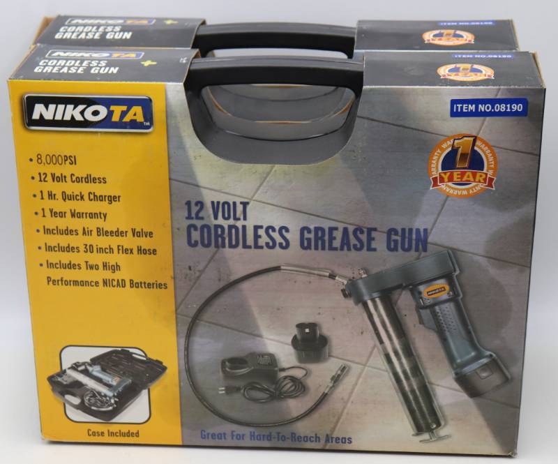 lot 39 image: (2) NIKOTA 12V Cordless Grease Guns