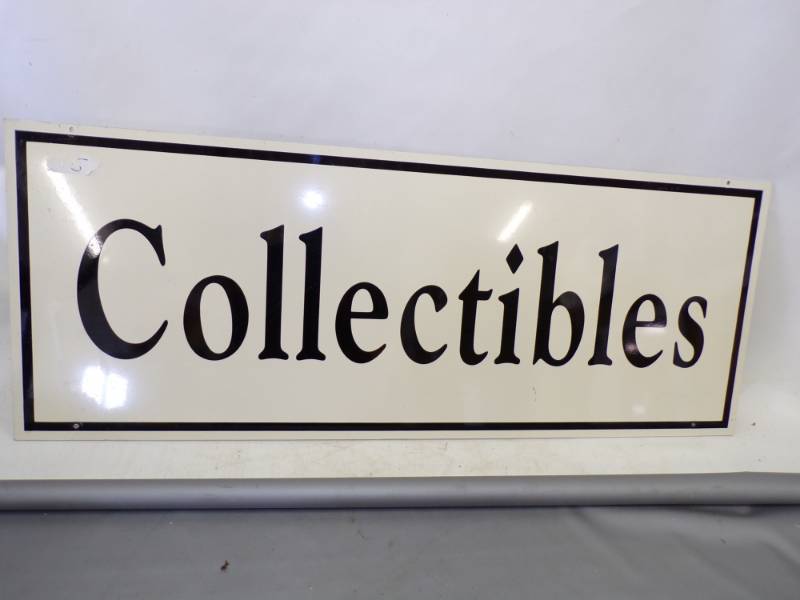 lot 35 image: Collectibles Aluminum Sign