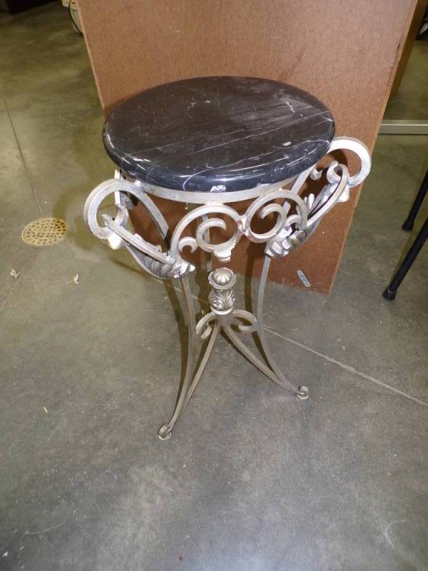 lot 43 image: Marble Top Plant Stand