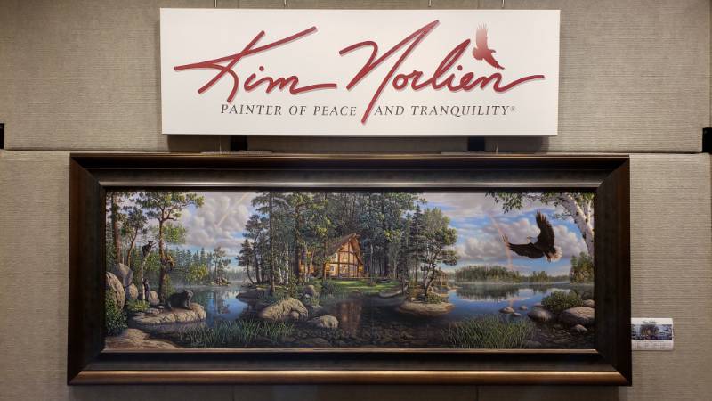 lot 3 image: Kim Norlien Freedoms Promise Trilogy Framed Print 69 x 28