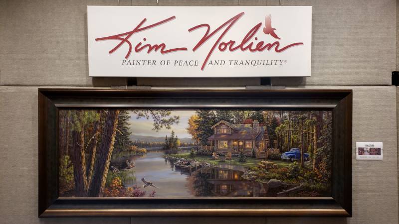 lot 4 image: Kim Norlien Peace Like a River Framed Print 67 x 28 14