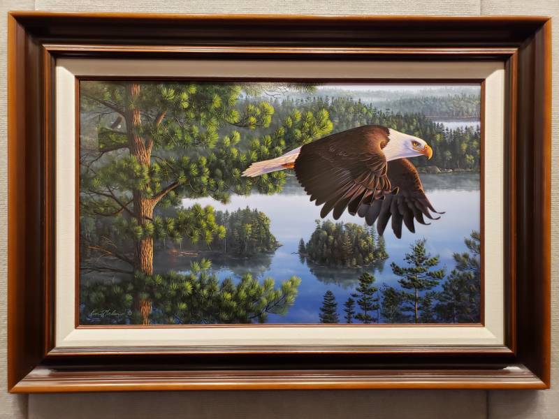 lot 1 image: Kim Norlien Original Acrylic on Masonite Board Wings of Destiny