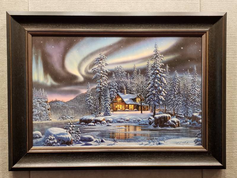 lot 6 image: Kim Norlien Aurora Bliss Framed Print 36 x 26 12