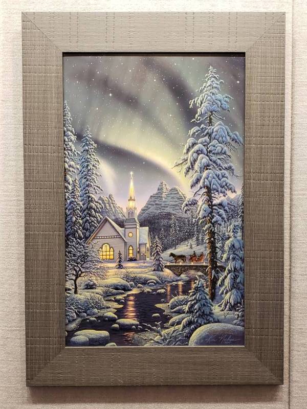 lot 7 image: Kim Norlien Hand Signed Light of the World Framed Print 25 34 x 37 12