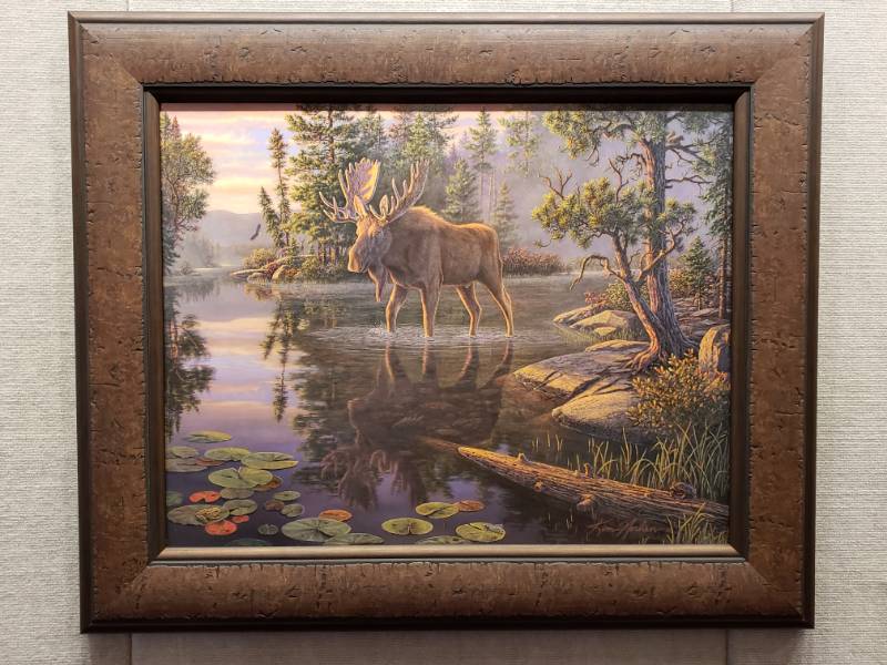 lot 10 image: Kim Norlien King of the North Framed Print 36 x 30