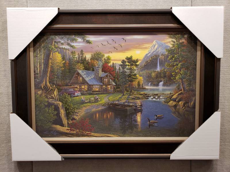 lot 11 image: Kim Norlien Mountain Paradise Framed Print 37 x 27