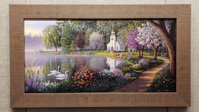 lot 15 image: Kim Norlien Sanctuary Framed Print 37 x 21 12