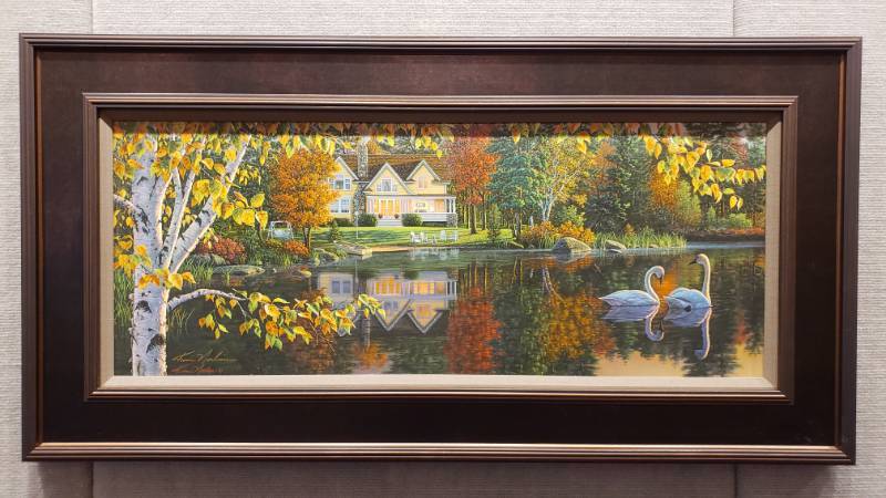lot 16 image: Kim Norlien Autumn Grace Framed Print 36 12 x 19 14